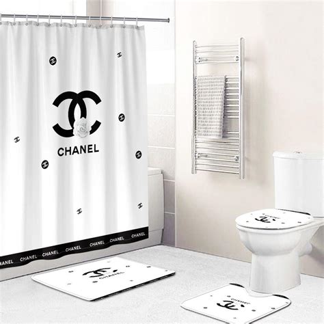 chanel bathroom curtain.